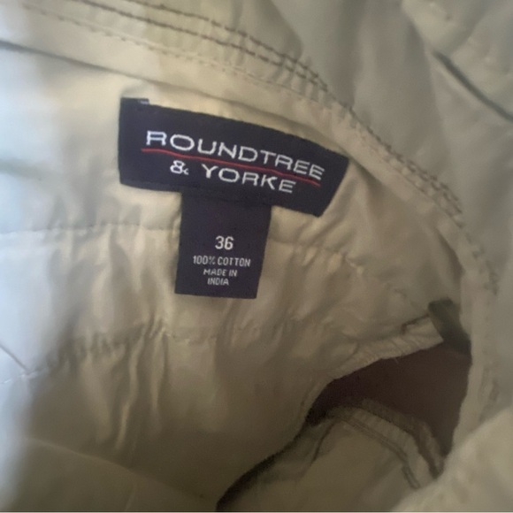 Roundtree‎ & Yorke Men's Brown Patterned Shorts 36/13 inseam Flat Front Printed - Picture 5 of 5